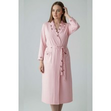 Mecit Pijama Mecit 6311 Pudra Kadın Büyük Beden Sabahlık