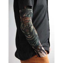 Go İthalat Giyilebilir Kol Dövmesi Çorap Dövme 3D Baskılı Kol Bacak Dövme 2 Adet Model 8 (5250)