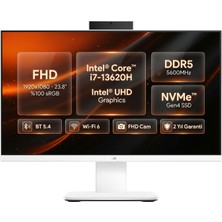 Asus V440 Intel Core I7-13620H 32GB 2tb SSD 23.8" Fhd Windows 11 Pro Beyaz All In One Bilgisayar V440VAK-I716512W0D 014