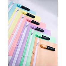  pastel renkler 6 adet telli dosya ultra kaliteli