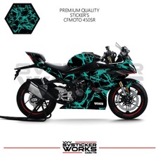 Cfmoto 450SR Kaplama Sticker Şimşek Kaplama Motor Kaplama Modeli Hazır Kit Tüm Yıllar Uyumlu