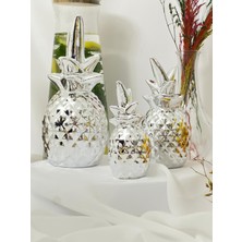 Aden Glass Sevgililer Günü Hediyesi Ananas Biblo 3 Lü Dekor Obje