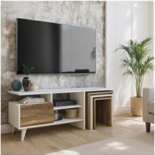 Dekorister Nature Tv Ünitesi Beyaz-Ceviz