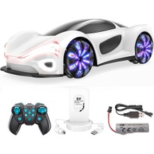 Uzaktan Kumandalı Şarjlı Rc Araba 4x4 – LED Işıklı, Müzikli, Buhar Atan - Beyaz