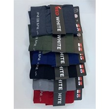 Belirtilmemiş 6'lı Dikişsiz Micro Boxer Erkek İçin Çok Renkli Düz Desenli M Beden Konforlu Paça