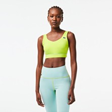 Lacoste Active Kadın Slim Fit Kolsuz Renk Bloklu Sarı Bra