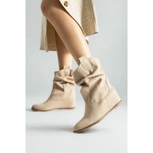 Hepici Kadın Krem Süet Bot