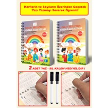 Çılgın Zeka Harfleri ve Sayıları Öğreten Kitap | 2 Kalem Hediyeli Kitap Yaz Sil Sayıları Harfleri Öğreniyorum