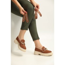 Hepici Loafers Günlük Kadın Koyu Kahverengi Ayakkabı