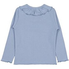 Civil Girls Civil Kız Çocuk Mavi Yakalı Sweatshirt Uzun Kollu Regular Fit 2-5 Yaş Özel Tasarım