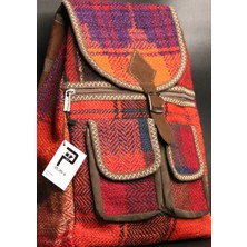 Pujiva Etnik Tarz Kilim Desenli, Çok Cebli, Fermuarlı, Kilim, Renkli Sırt Çanta