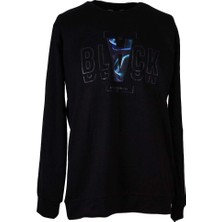 Trender Black Baskı Modal Octavian Siyah Erkek Sweatshirt 26YG08000056