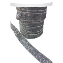 Pazarcan Kadife Kurdele Simli 2 cm Gümüş 10 Metre