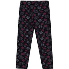 Civil Girls Kar Tanesi Desen 2-5 Yaş Tayt - Siyah 5-6 Yaş