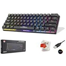 Hadron G509R Kablolu Oyuncu Mini Klavye Mekanik Red Switch Rgb Q Siyah