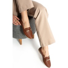 Hepici Kahverengi Toka Detaylı Şık Rahat Hafif Rahat Günlük Ayakkabı