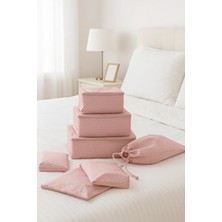 Serstil 7'li Valiz Düzenleyici Set - Pembe Benekli