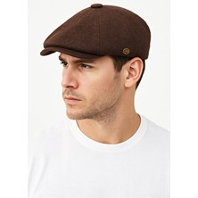 Zeramine Erkek Newsboy Kasket Şapka | 8 Parça Kasket | Yün Dokulu Kaşe Kasket Peaky Blinders Kasket