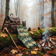 Robotel Anadolu Mirası El Örgüsü Premium  Akrilik Kadın Çorap - Karadeniz El Emeği Geleneksel Motifli Yumuşak Patik