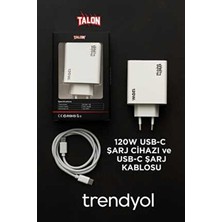 Teknotrust TLN-120W Hızlı Turbo Şarj Smart Chip Güvenli Şarj Adaptör Şarj Kablosu 2in1 Set Usb-Typce Orjinal