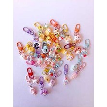 Figürlü Fermuar Süsü , Çanta Süsü , Anahtarlık 4 Adet