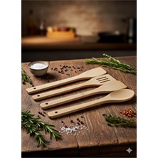 Hagen 4lü Set Doğal Tahta Kaşık Yemek Kaşığı Doğal Ahşap Tahta Kaşık Cilasız Verniksiz Sağlıklı Kaşık