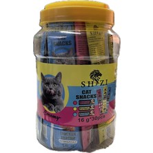 Shizi 30 Lu Premium Sıvı 3 Lezzet Karışık Kedi Ödül Pudingi