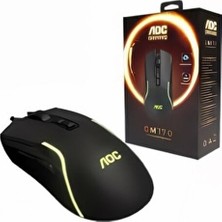 AOC Gaming Mouse Oyuncu Mouse – 7200 Dpı, 7 Renk Arka Işık, 80 G Ultra Hafif, Tak-Çalıştır