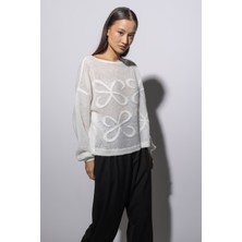 Nisan Triko Kayık Yaka Triko Kazak