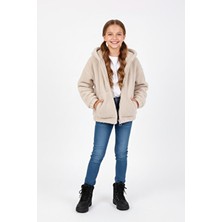 Kinderos Kapüşonlu Kız Çocuk Pelüş Mont - 26K 6309