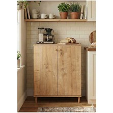 Peka 2 Kapaklı 3 Raflı Çok Amaçlı Dolap – Mutfak & Banyo Düzenleyici