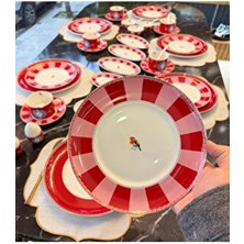 Onedekor 48 Parça Porselen Bird Qush Kahvaltı Seti