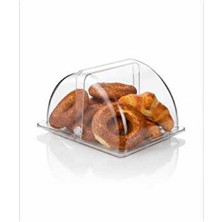 ZTF Global Şeffaf Renk Tepsili Gastroplast Gfm-12 Muhafazalı Menteşeli Kek , Börek ,pasta Fanusu, Polikarbon