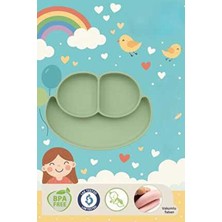 CKM Silikon Silikon Bebek Vakumlu Alıştırma Tabağı Mit Yeşili