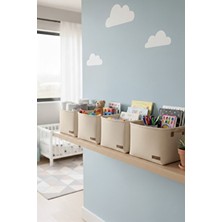 PH Prendi Home 4`lü Orta Boy Dolap Içi Çamaşır Çocuk Odası Oyuncak Düzenleyici Katlanır Saklama Sepeti