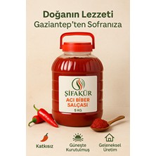 Acı Biber Salçası 5 kg | Güneşte Kurutulmuş, Yoğun Kıvamlı Gaziantep Salçası