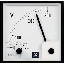 Aquavolt Komütatörlü Voltmetre (Ayarlanabilir Ac Gerilim Göstergesi)