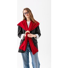 Wega Moda Kare Parçalı Patchwork Atkı - Spor Triko Örme Omuz Atkısı | Unisex Boho Şal - Atkı