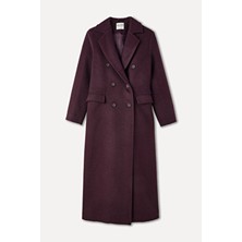 Mudo Yün Karışımlı Uzun Kaşe Palto