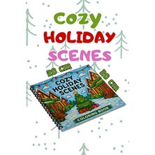 Pink Swan Craft Pink Swan Yılbaşı Cozy Holiday Scenes Büyük Boyama Kitabı 20X20 cm Çocuklar ve Yetişkinler İçin