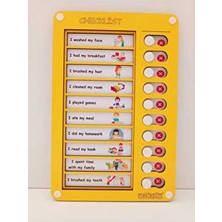Mekteplim Ingilizce Checklist Eğitici Günlük Rutin Görev ve Sorumluluk Tablosu _sarı