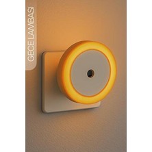 Telvesse Otomatik Gece Lambası Turuncu Renkli Halka LED Aydınlatma ile Işığa Duyarlı Tasarım