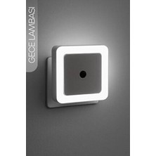 Telvesse Beyaz Kare Gece Lambası Ldr Sensörlü Otomatik Çalışma ile Pratik ve Güvenli Aydınlatma