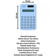 Muggle Renkli Dijital Temel Bilimsel Hesap Makinesi Küçük Mavi