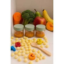 CKM Silikon 3’lü Mini Cam Kavanoz – 41 ml – Silikon Kapaklı – Mama, , Reçel ve Sos Saklama Kabı Mit Yeşili