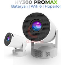 Gomarkt HY300 Promax Projeksiyon, Ev ve Dış Ortam Sinema Projektörü | Dahili Hoparlör ve Şarj Edilebilir
