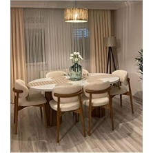 Sezbil Yemek Odası Masa Takımı Bohem Takım Ahşap Masa Takımı Ahşap Sandalye