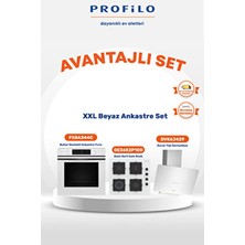 Profilo FXSA344C -OE36K2P10D - DVK6J429 3'lü Beyaz Ankastre Set
