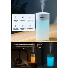 Mini Rgb Hava Nemlendirici Ultra Sessiz Aroma Difüzör 260 ml Ledli Ev Ofis Araç Içi Buhar Makinesi