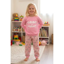 Aydoğan Kız Çocuk Pamuklu Desenli Pijama Takımı 250575 PUDRA02